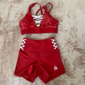 Ryderwear Spirts Bra and Shorts Set